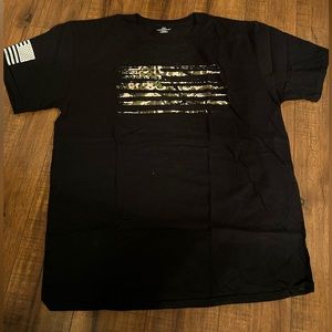 Camouflage American flag shirt